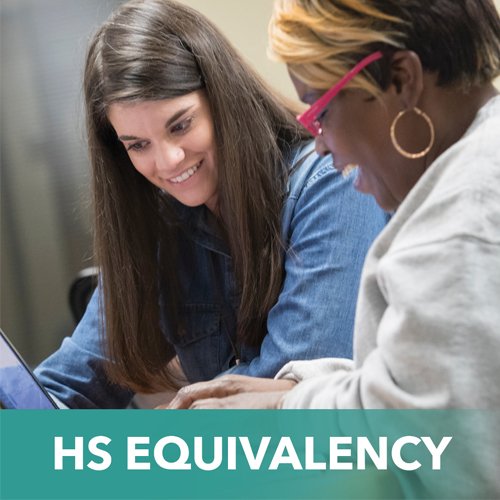 Text Reads "HS Equivalency"