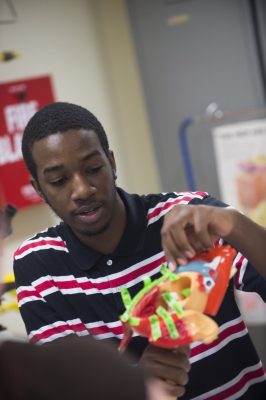 Nursing Student with Classroom Tool