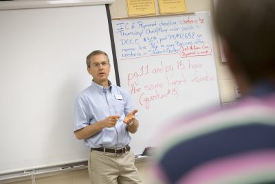 HVAC Instructor at front of class