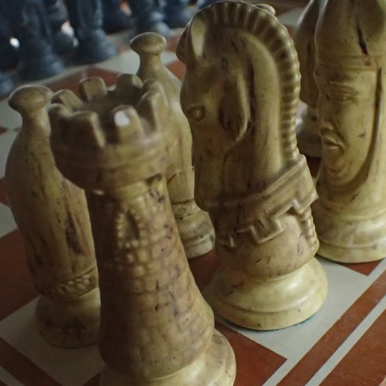 Ivory chess pieces
