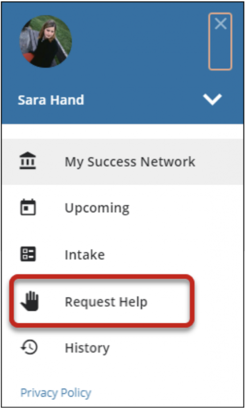 Screenshot of Starfish computer prompt. Text reads: "Request Help"
