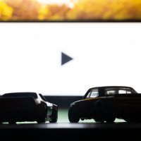 Drive-In Movie screen at Night