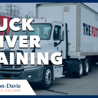 Text reads: "Truck Driver Training"