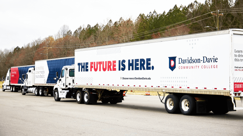 3 Semi Trucks lined up