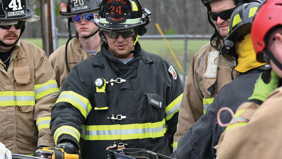 Firefighters at Emergency Services College
