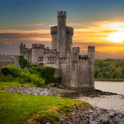 Blackrock Castle and observarory in Cork at sunset, Ireland