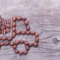 Coffee beans in the shape of a truck