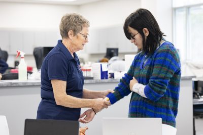 Medical Laboratory Technology Student with instructor