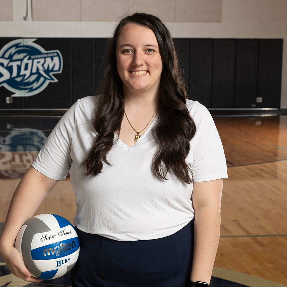 2025 Storm volleyball assistant coach Katelyn DeVane.