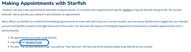 Text instructions for scheduling appointments with Starfish.